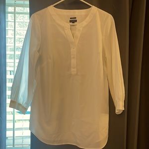 White long sleeve blouse. Size small. Brand Talbots